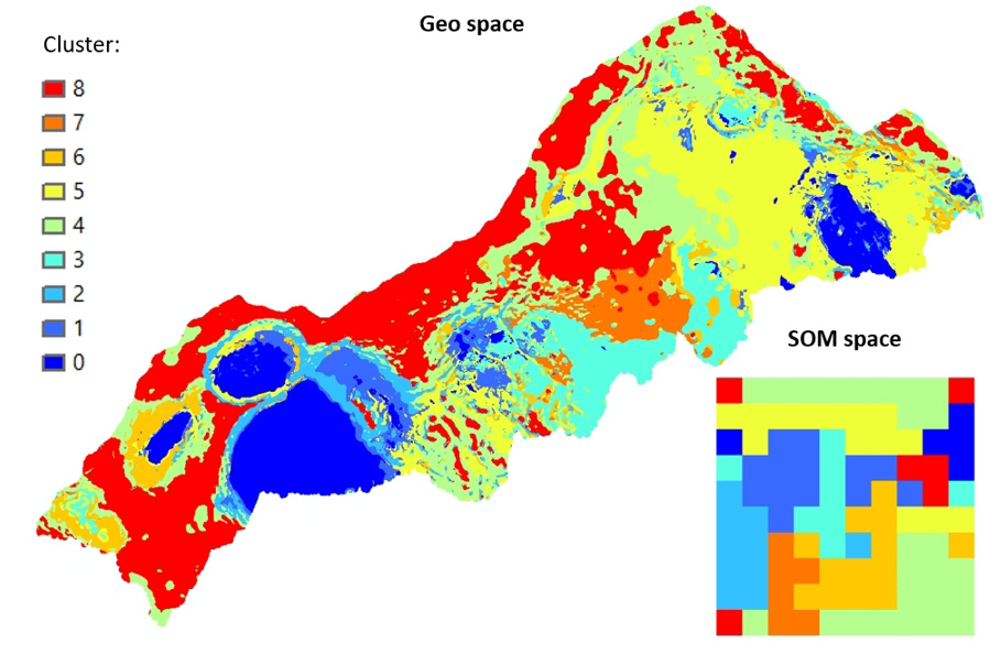 SOM cluster map